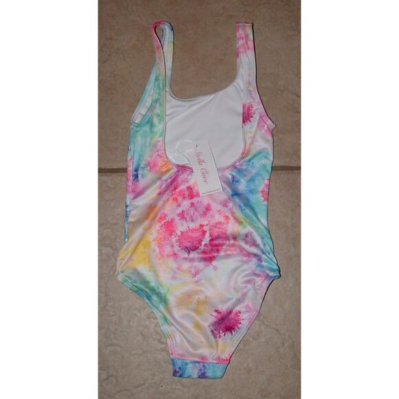 NEW NWT Girls Sz 2 Years Multicolored Tie Dye 1 Pc Lined Swimsuit STELLA COVE - Picture 2 of 2